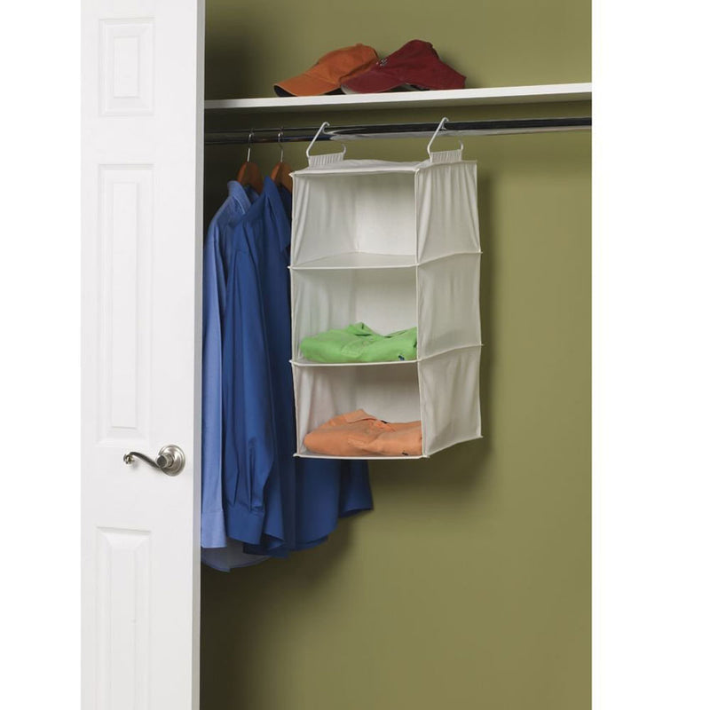 3-Shelf Hanging Closet Organizer
