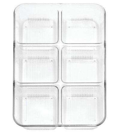 Clear Plastic Six Compartment Organizer