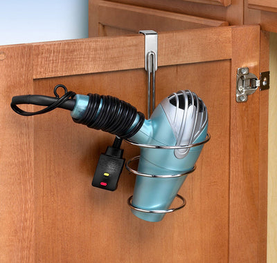 Over the Cabinet Blow Dryer Holder