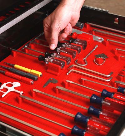 Silicone Drawer Organizer System - Red