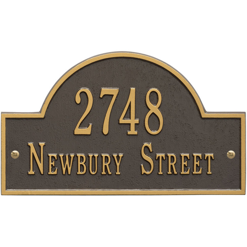 Arch Wall Address Plaque - Two-Line