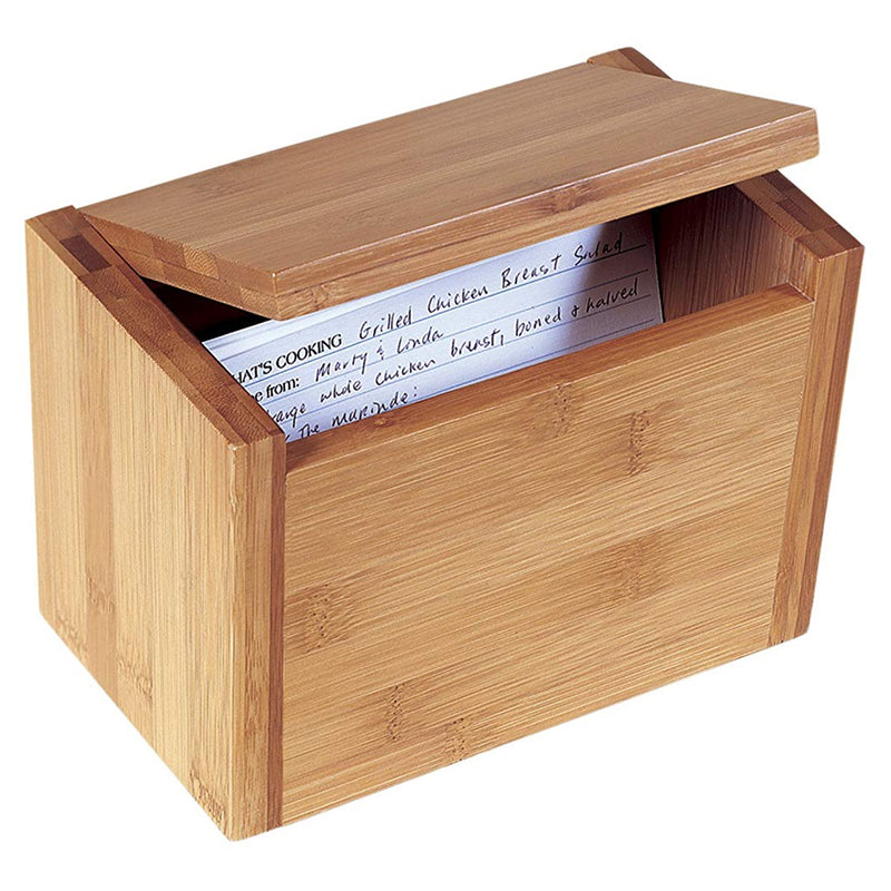 Bamboo Recipe Box