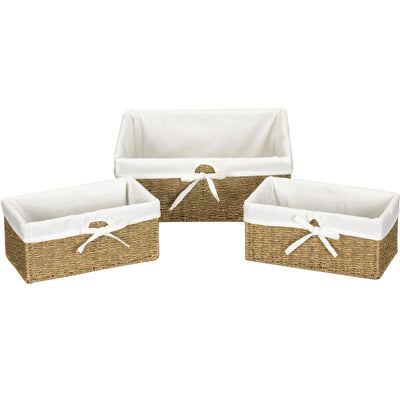 Canvas Lined Seagrass Baskets