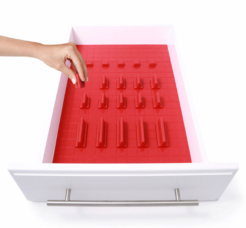 Silicone Drawer Organizer System - Red