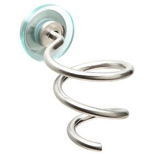 Spiral Hair Dryer Holster - Satin Nickel