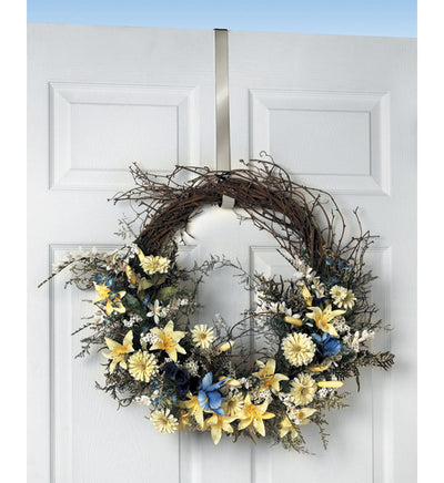 Over the Door Wreath Hanger - Nickel