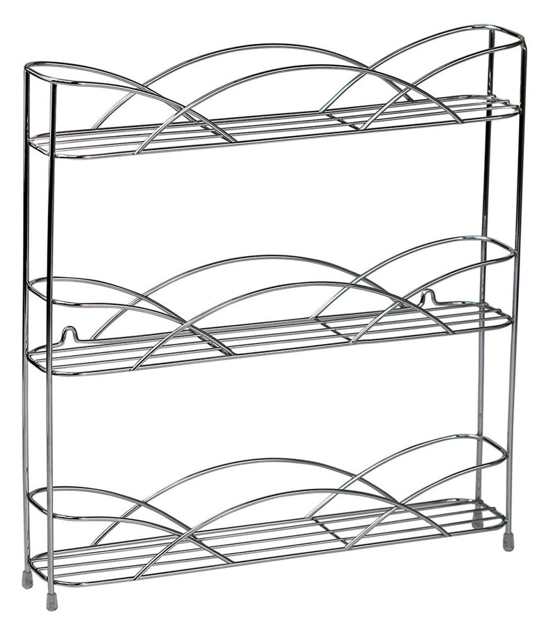 Counter Top - Wall Mount Spice Rack - Chrome