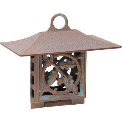 Oak Leaf Suet Bird Feeder - Copper Verdigris