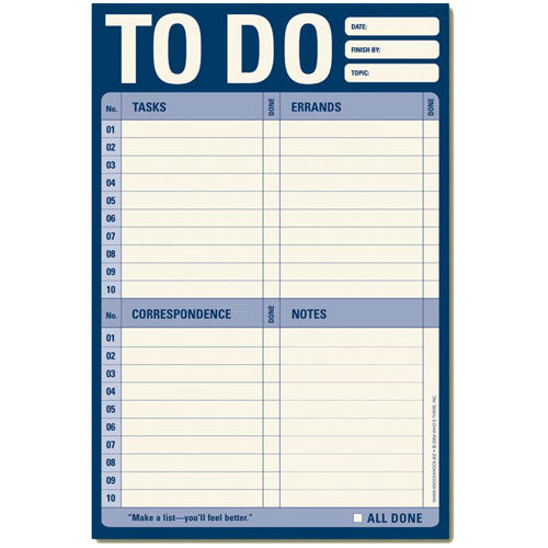 To Do List Notepad Stationery
