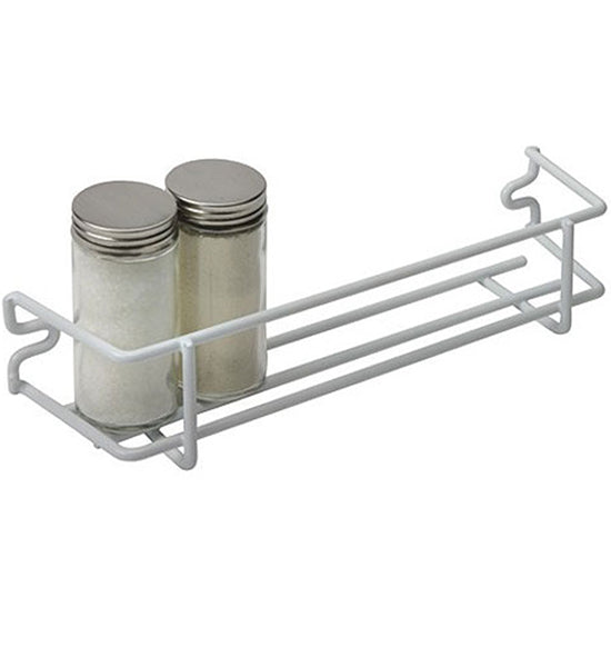 White Wire Single Shelf Mounted Spice Rack – Organize-It